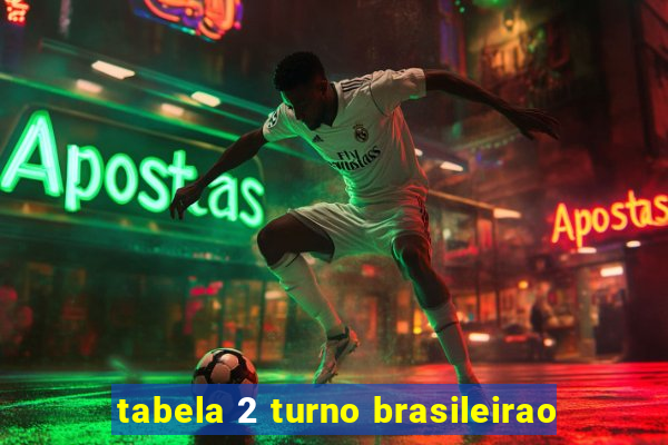 tabela 2 turno brasileirao